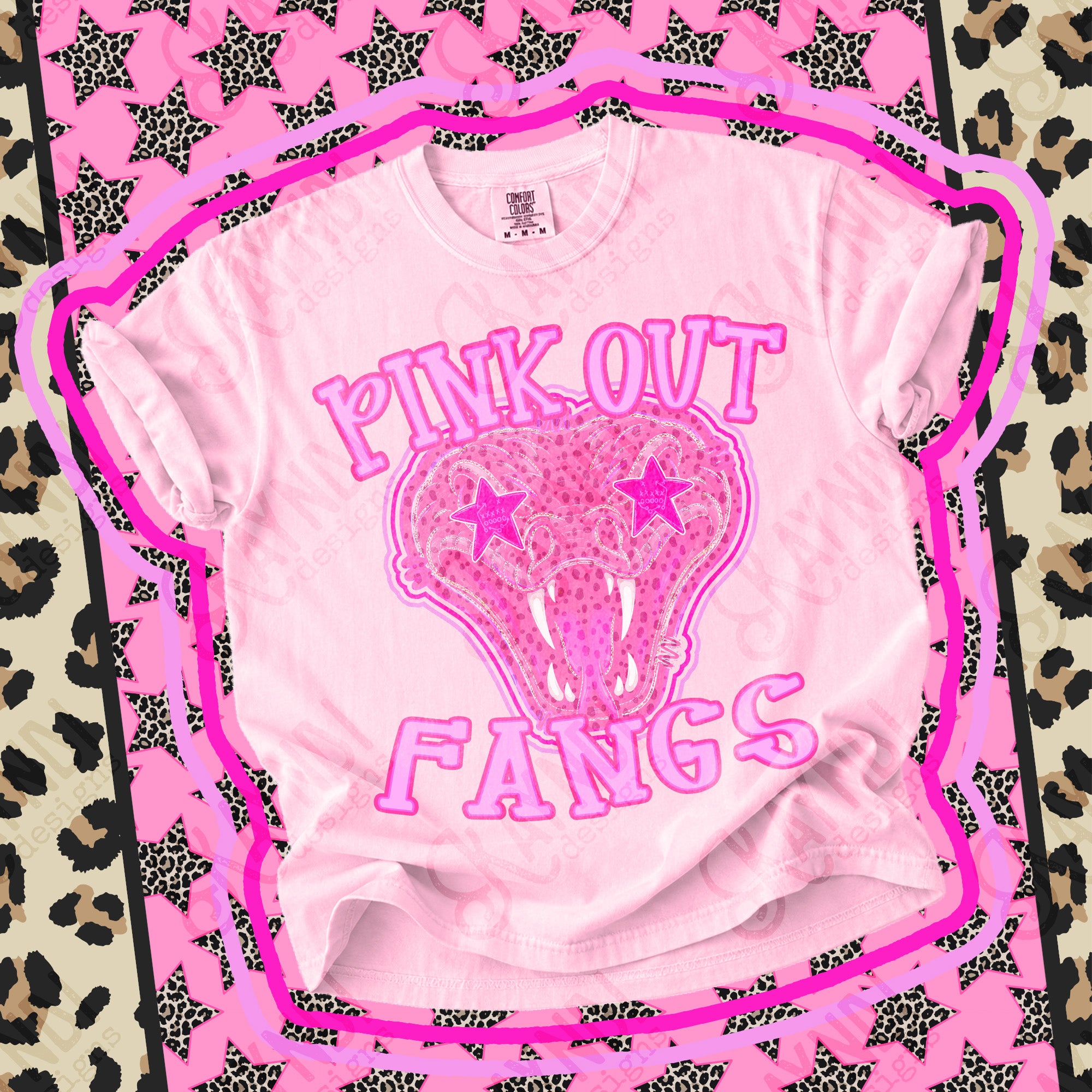 Pink Out Mascots Fangs 3 mockup