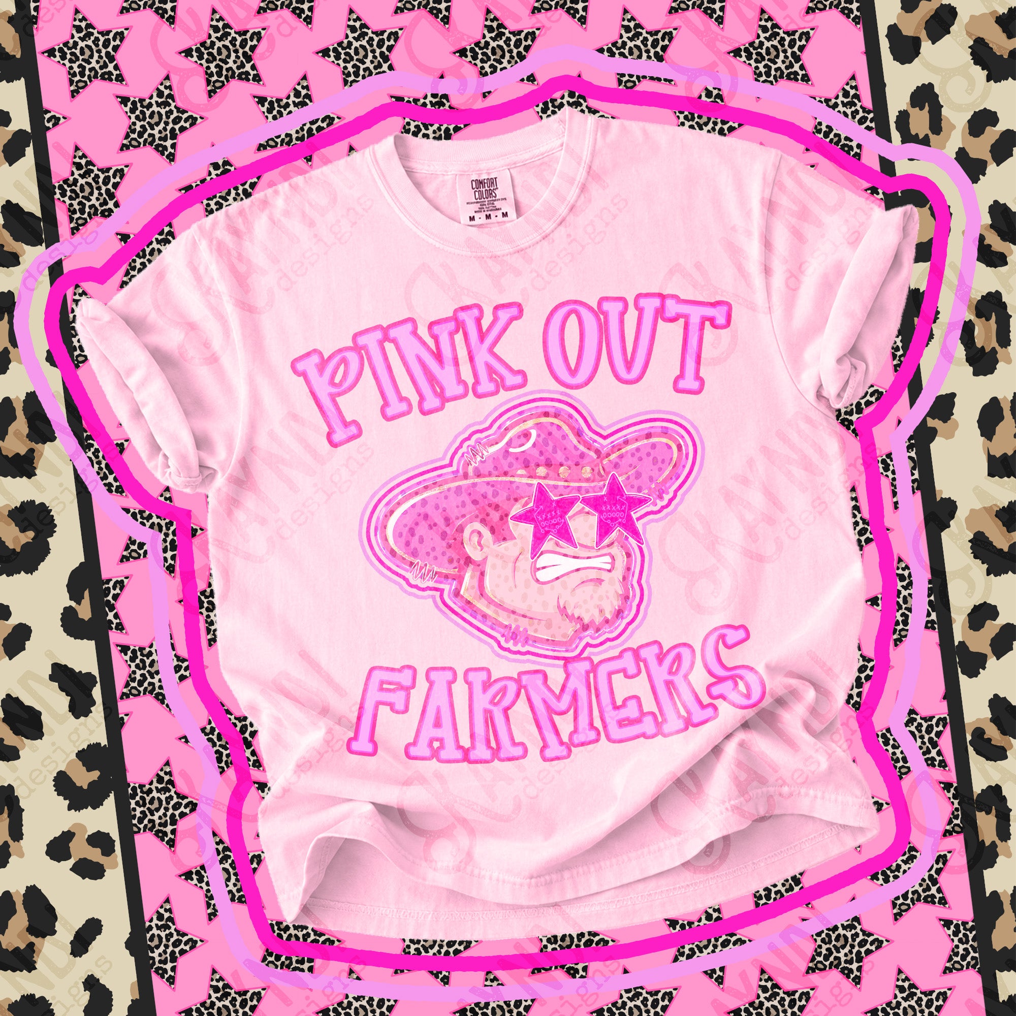 Pink Out Mascots Farmers mockup