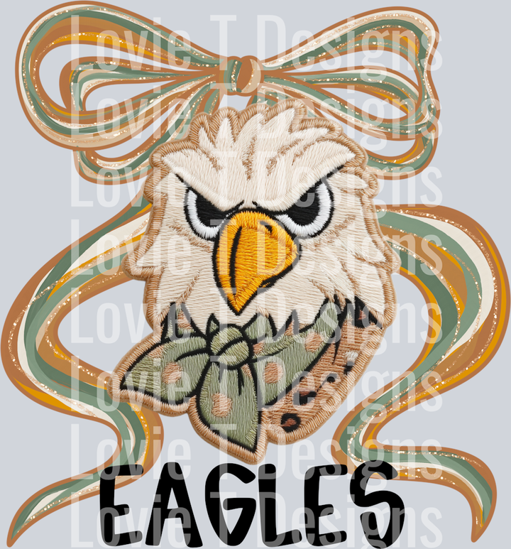 Faux Embroidery Bow Eagles_CMD