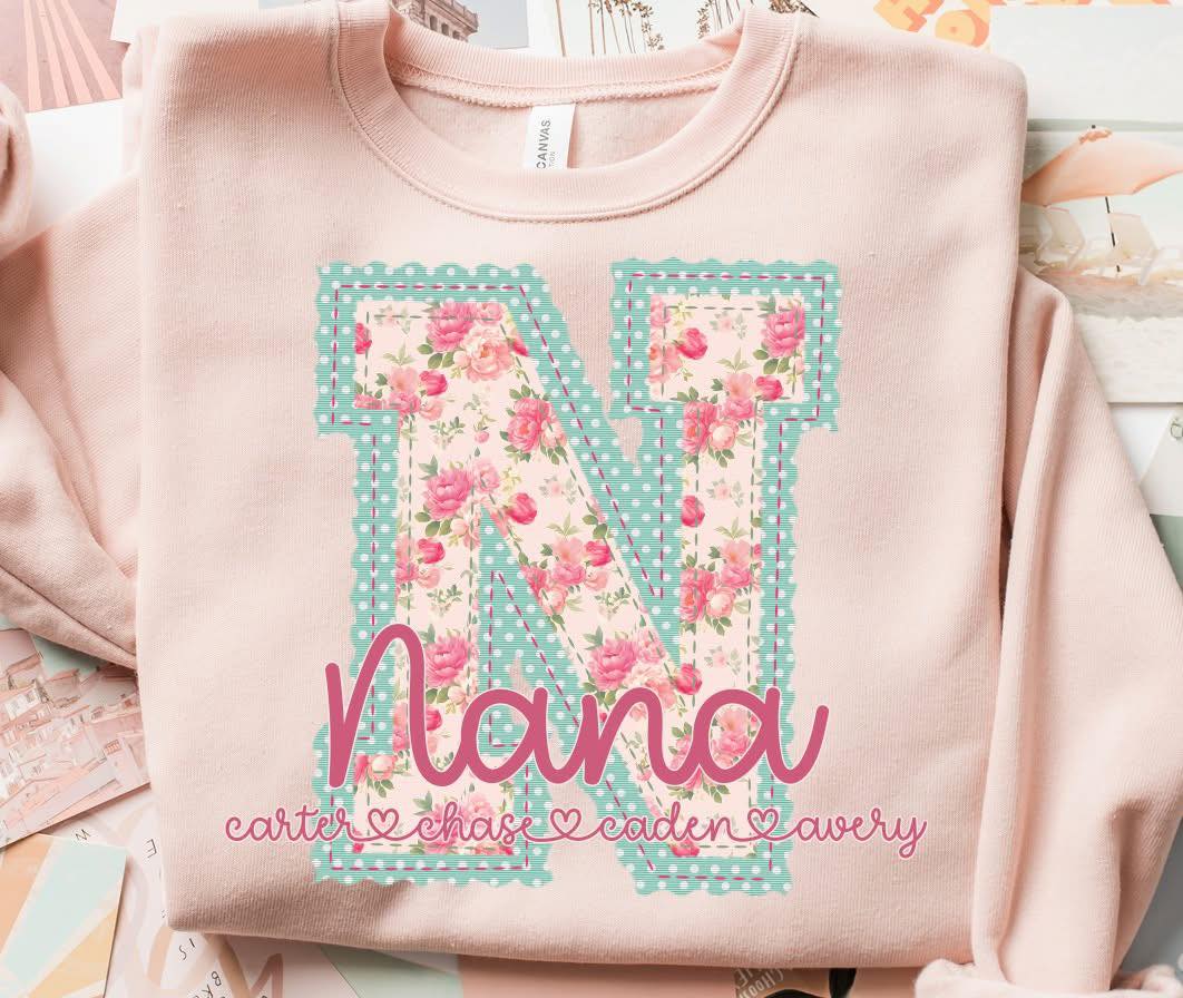 Faux Quilted Spring Name