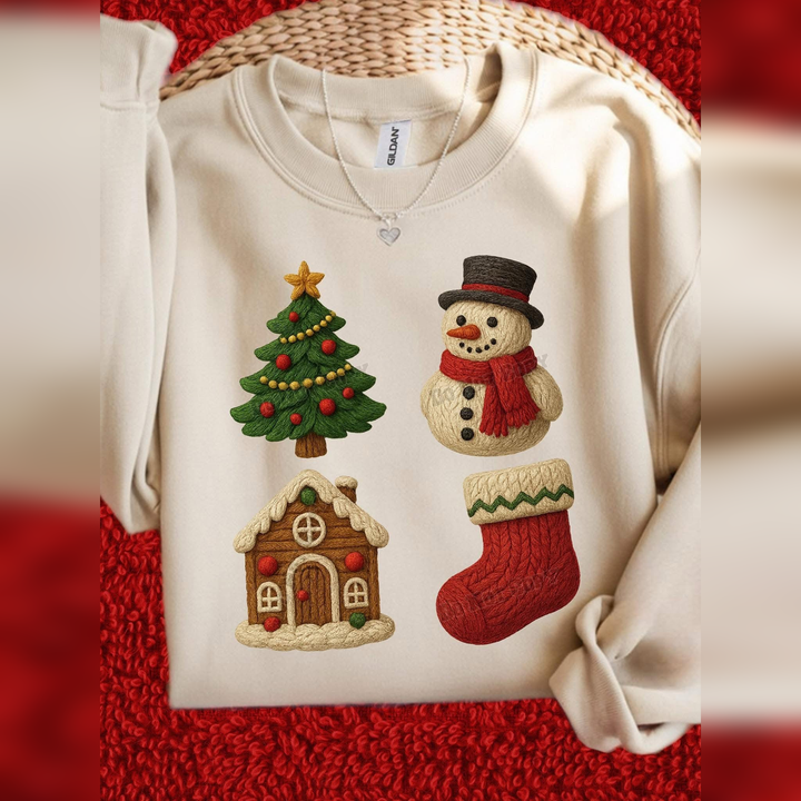 Faux Yarn Christmas – DTF Transfer – product image