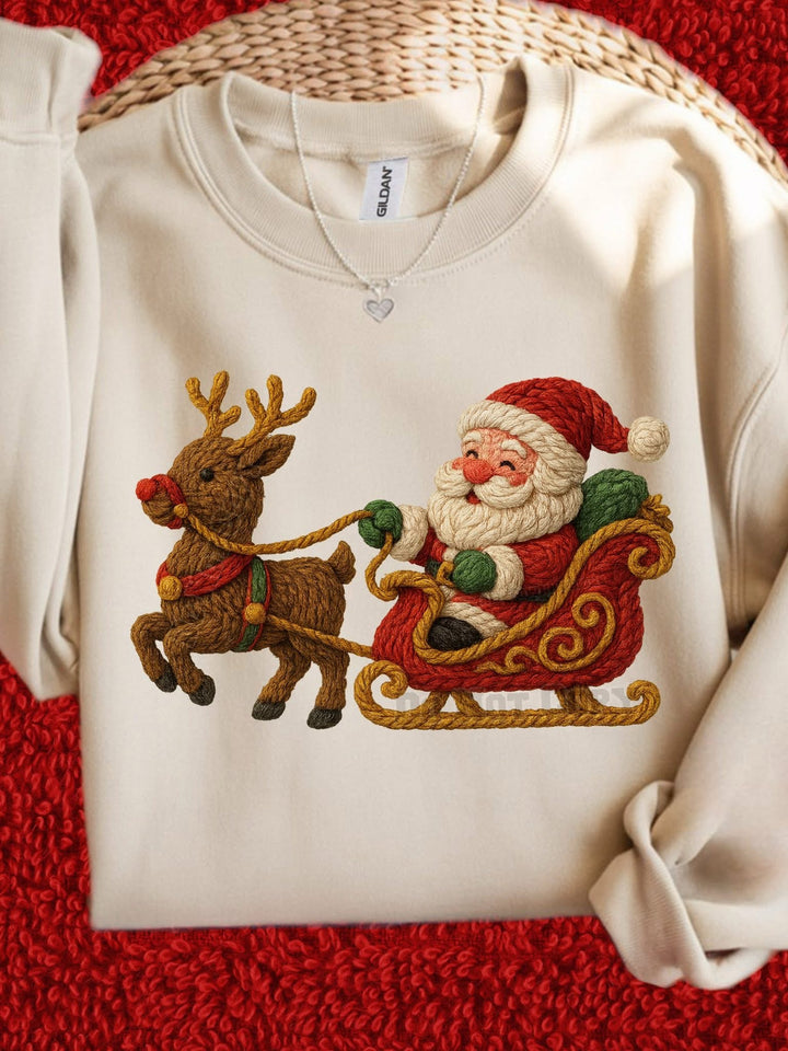 FAUX YARN SANTA SLEIGH