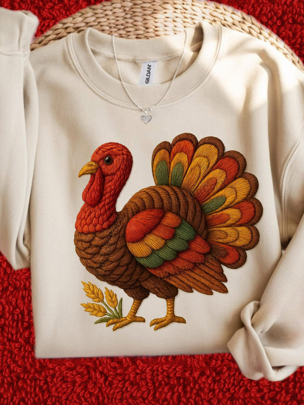 Faux Yarn Turkey DTF transfer design – image 1