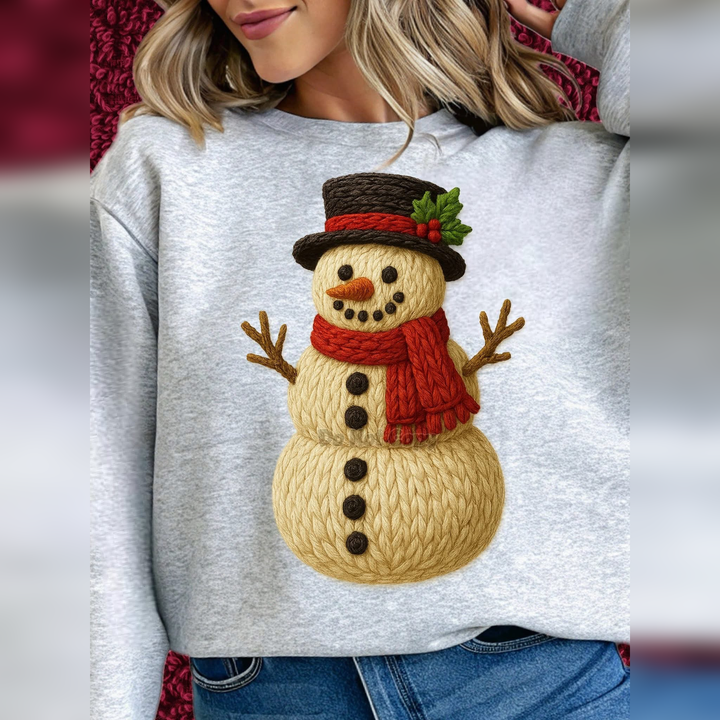 Faux Yarn Snowman – DTF Transfer – product image