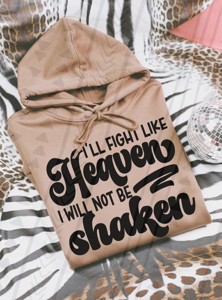 Fight Like Heaven Black DTF transfer design – image 1