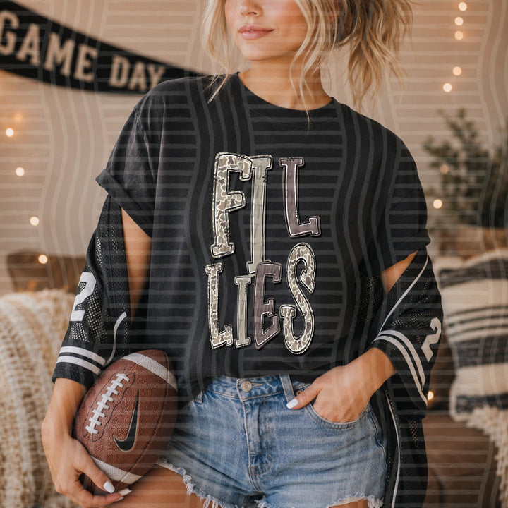 Fillies Camo Jumble Mascots DTF transfer