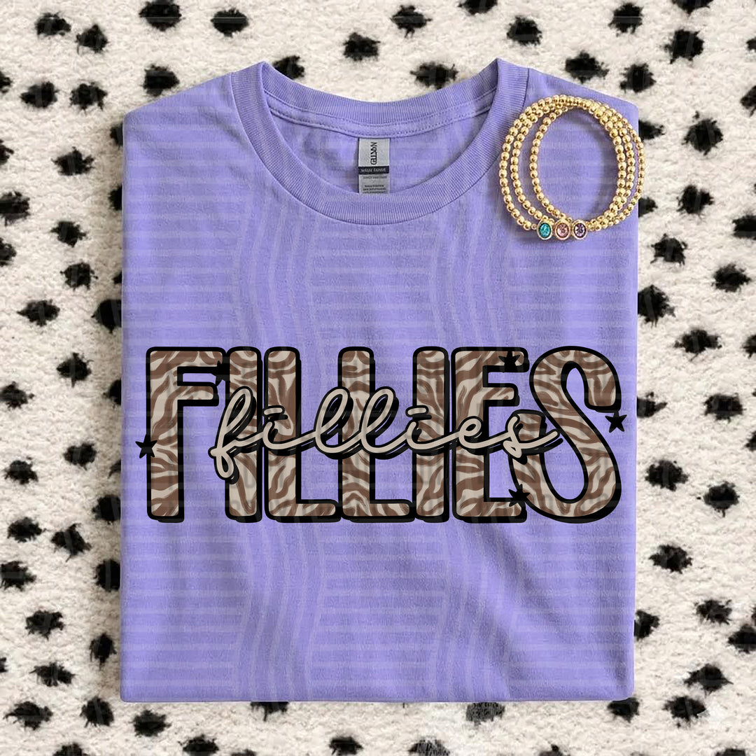 Fillies Zebra Mascots DTF transfer