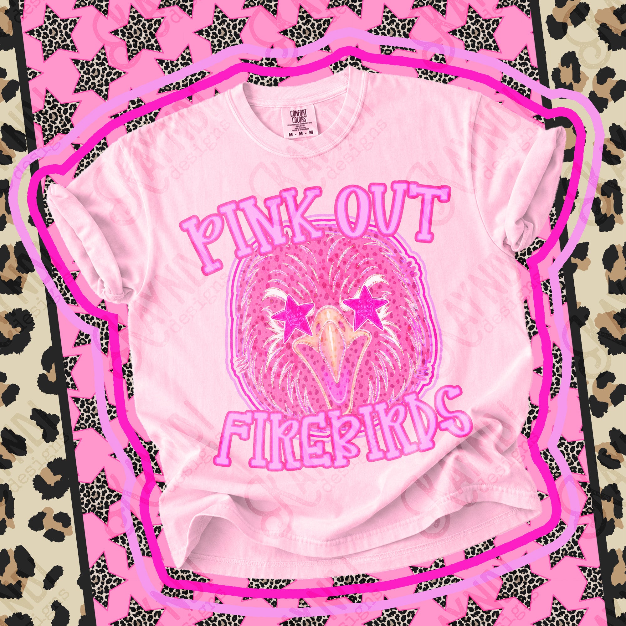 Pink Out Mascots Firebirds 2 mockup