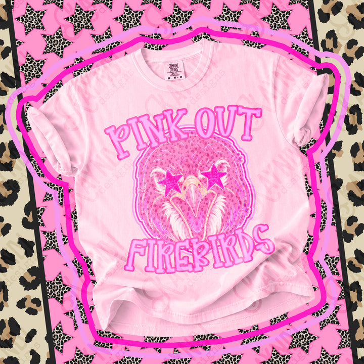 Firebirds 3 Pink Out Mascots mascot DTF transfer