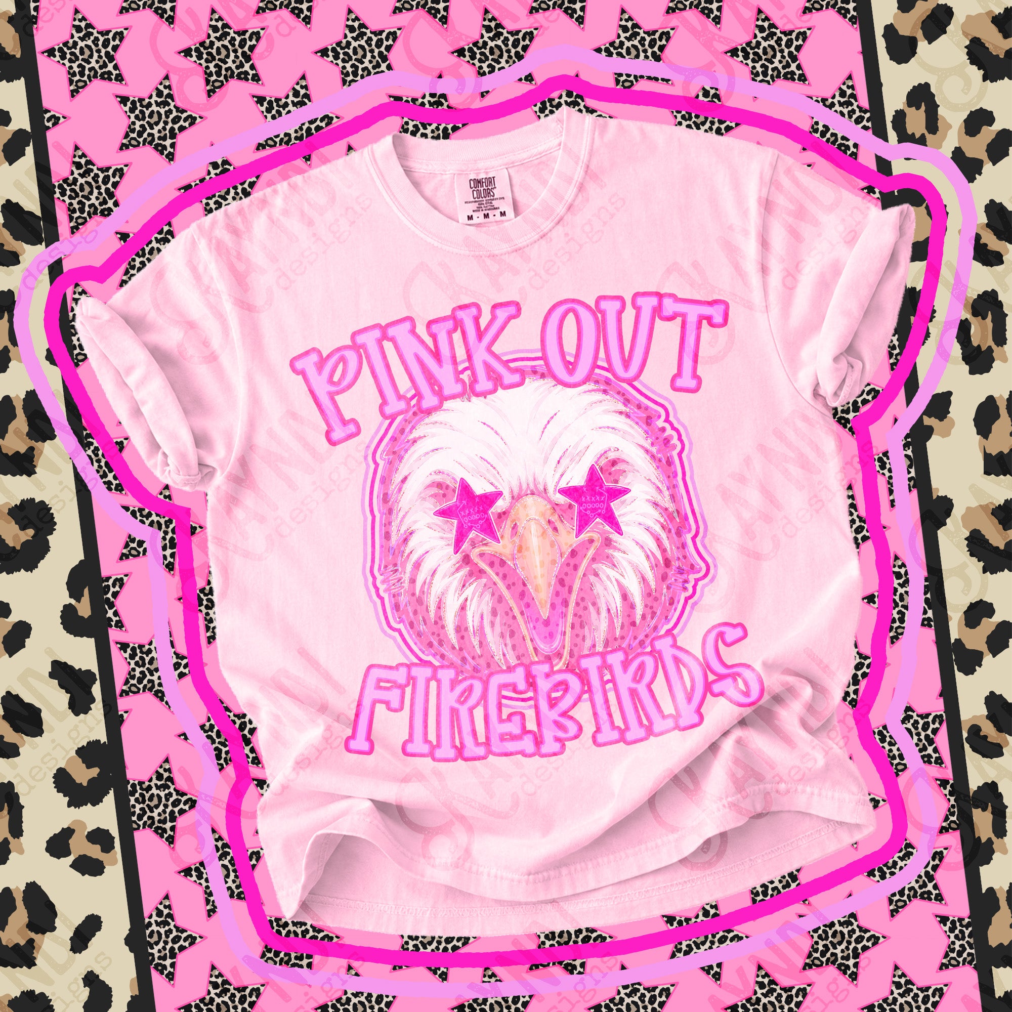 Pink Out Mascots Firebirds mockup