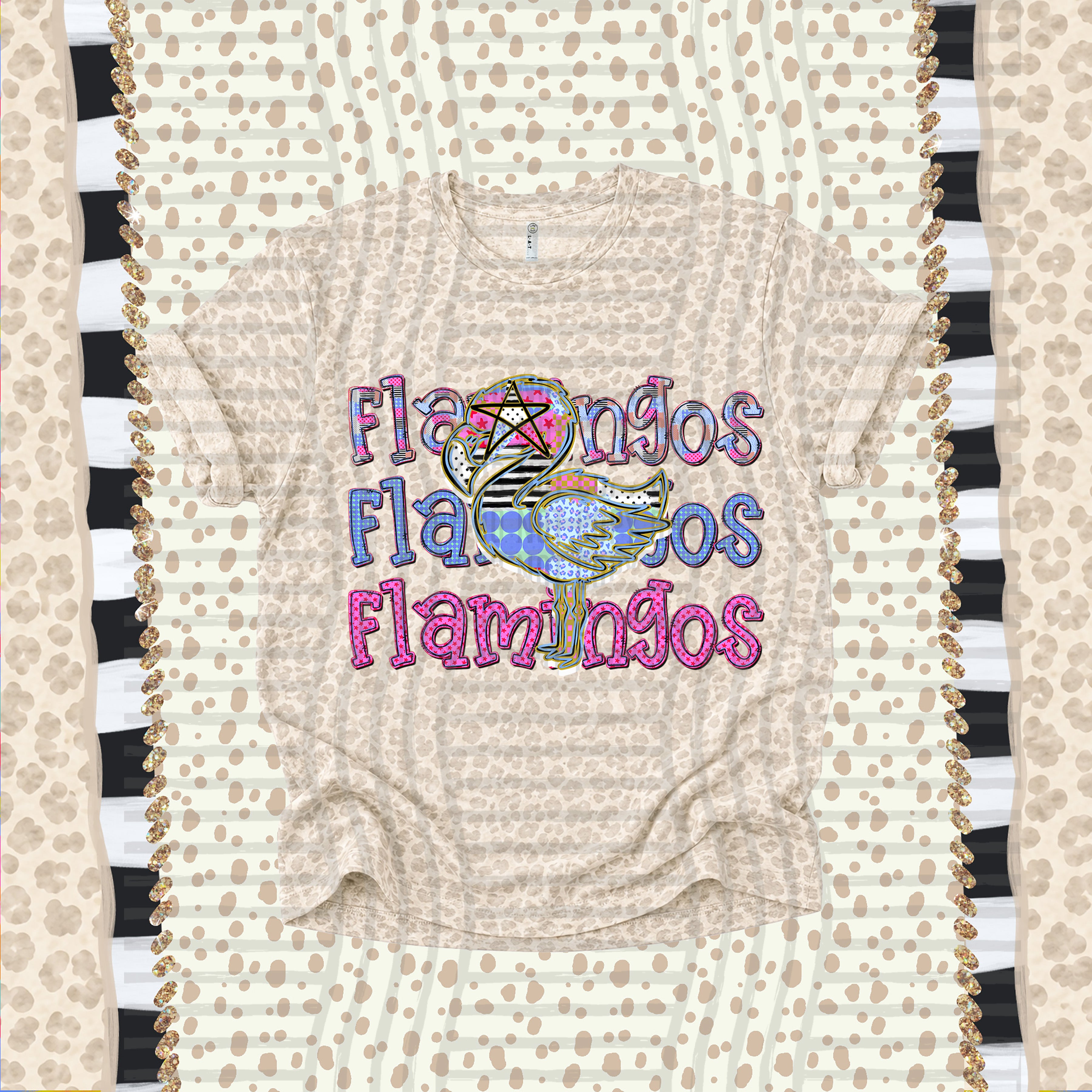 Dolly Doodle Mascots Flamingos design