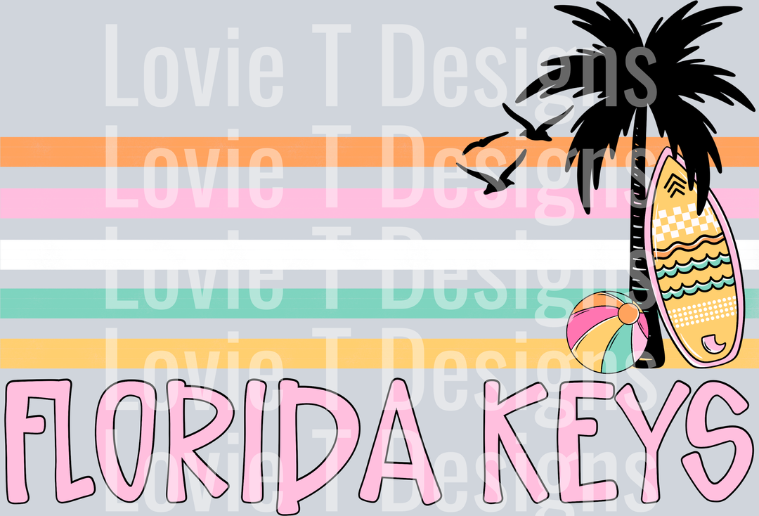 Florida Keys Retro Stripe