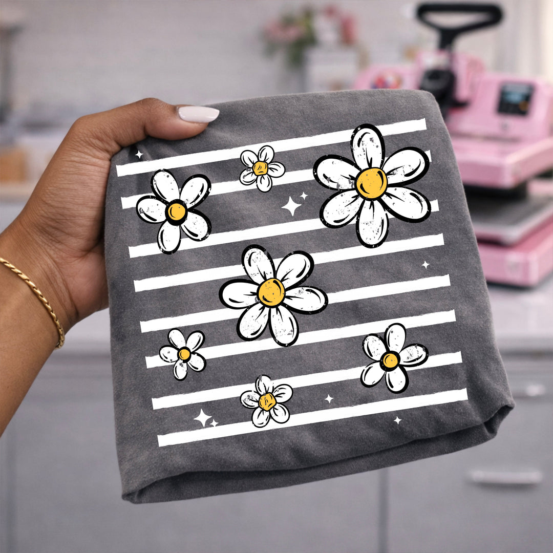 FLOWER STRIPE WHITE mockup