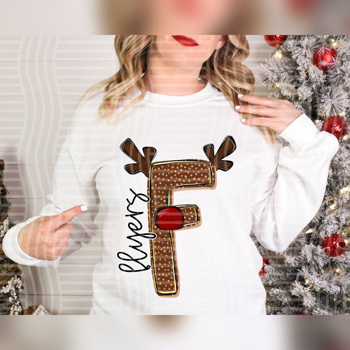 Flyers Deer Antler Initial Mascots DTF transfer