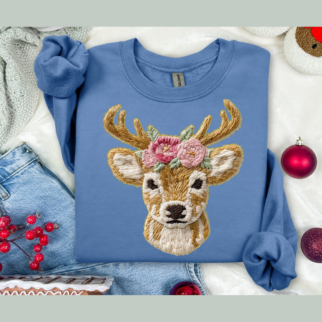 French Knot Deer – DTF Transfer – product image