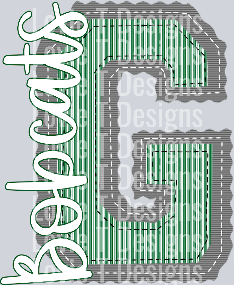 G BOBCATS GRAY BASE AND GREEN TOP PREPSTER