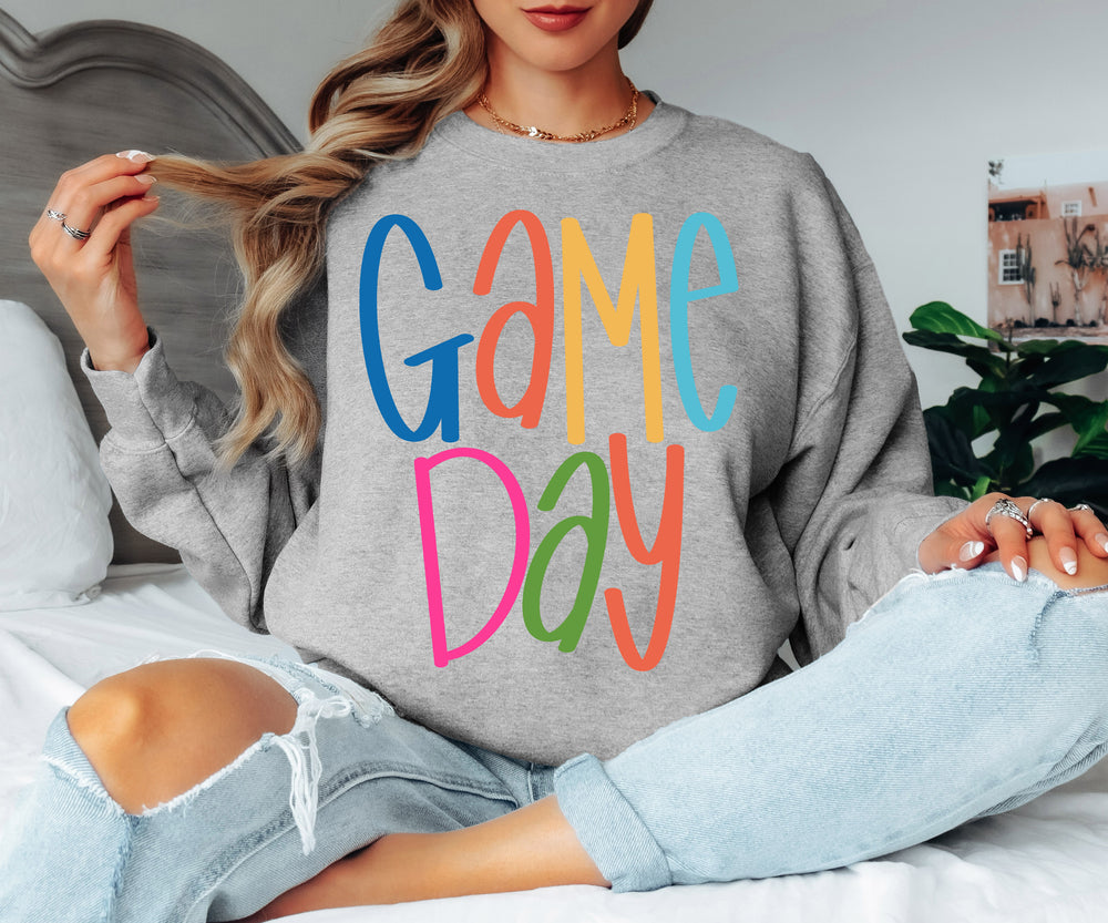 Game Day Bright DTF transfer design