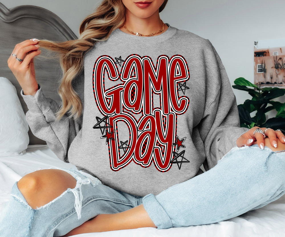 Game Day Crimson DTF transfer design