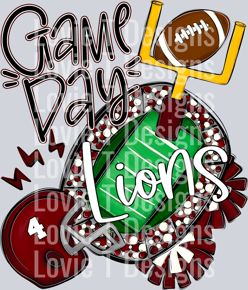 GAME DAY FOOTBALL MAROON LIONS 4