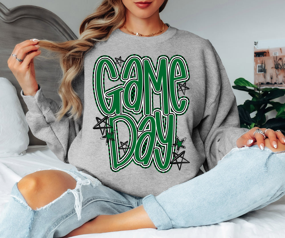 Game Day Kelly Green DTF transfer design