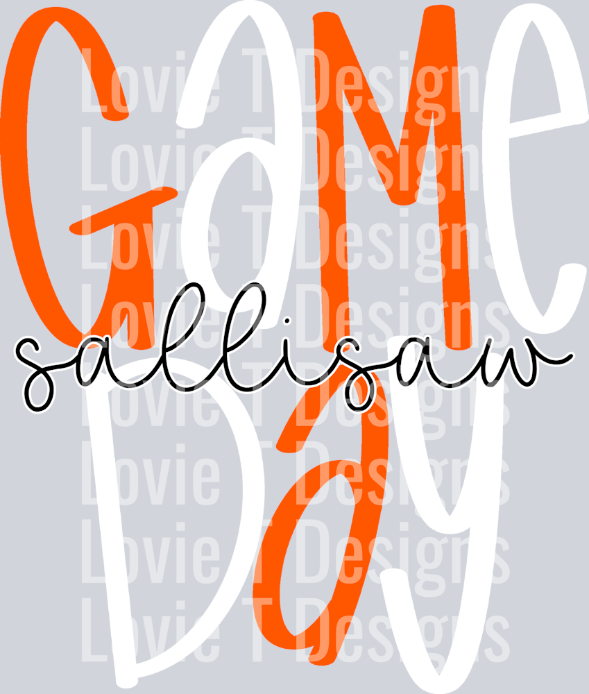 GAME DAY ORANGE AND WHITE SALLISAW