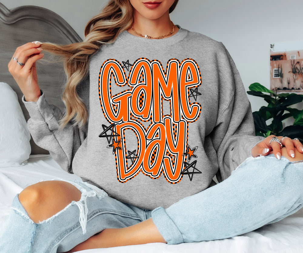 Game Day Orange DTF transfer design