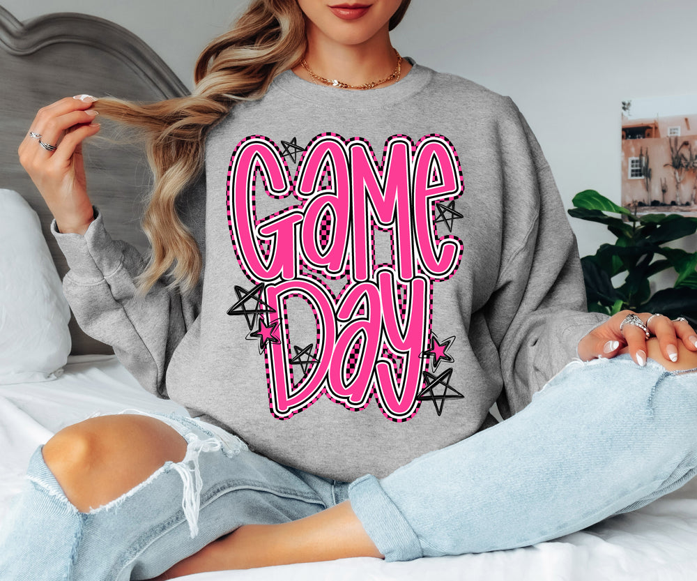 Game Day Pink DTF transfer design