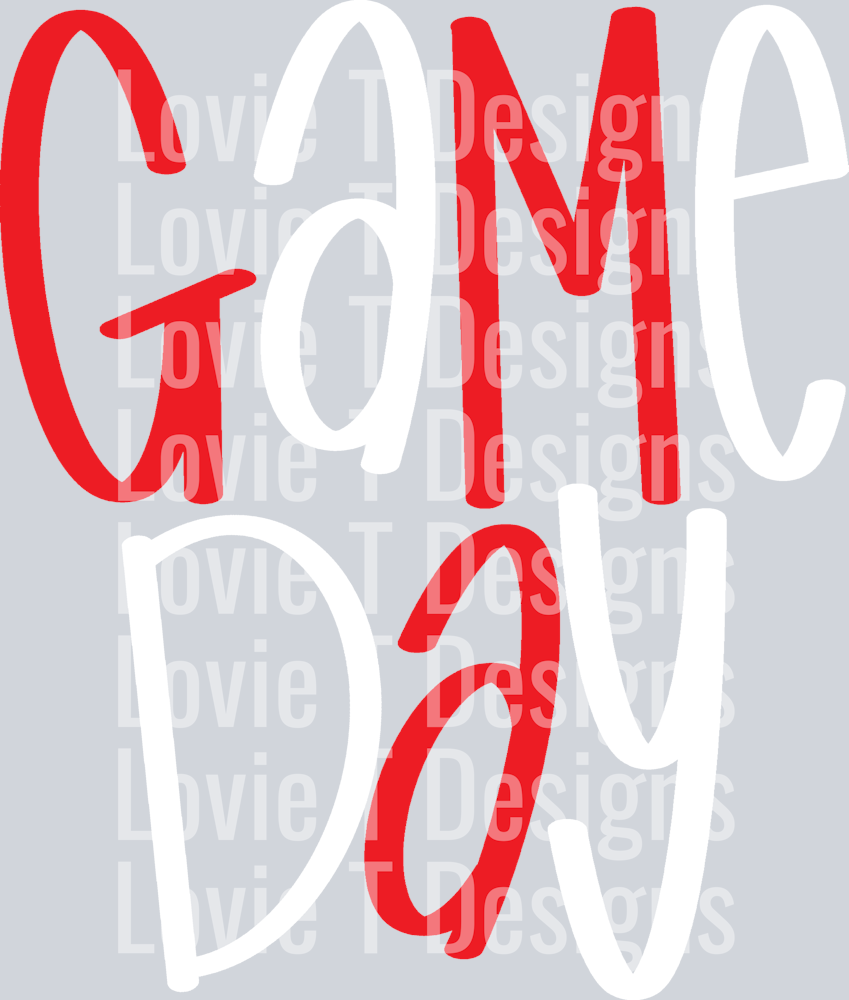 GAME DAY RED AND WHITE