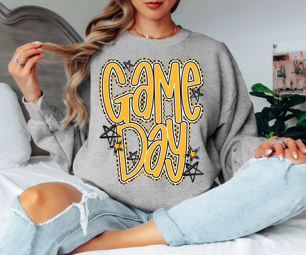Game Day Yellow DTF transfer design