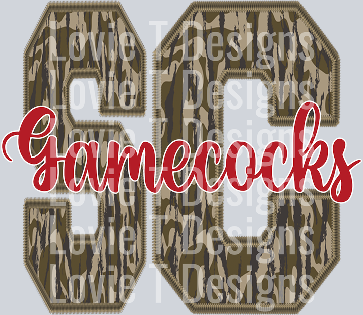 Gamecocks Woodland Camo Initials