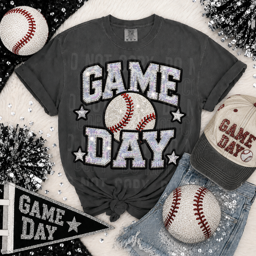 GAME DAY BASEBALL FAUX SEQUIN mockup
