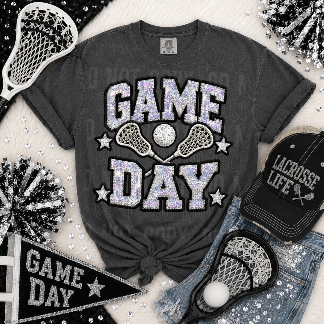 GAME DAY LACROSSE FAUX SEQUIN mockup