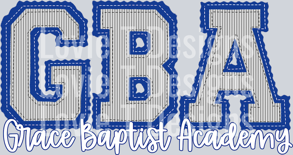 GBA Grace Baptist Academy ROYAL BASE AND GRAY TOP