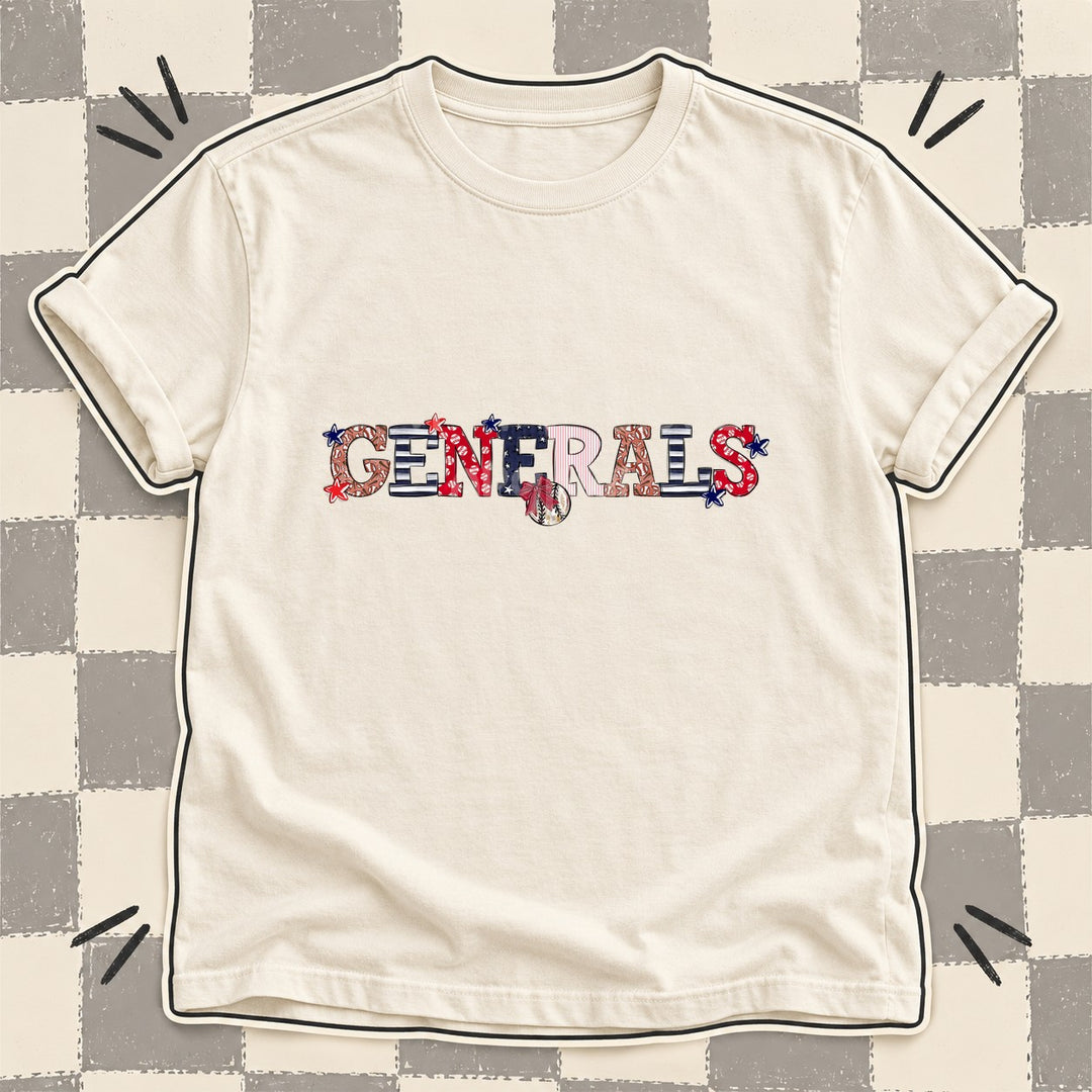 Generals Mixed Doodle Baseball Mascots – Ballpark Classic DTF transfer mockup