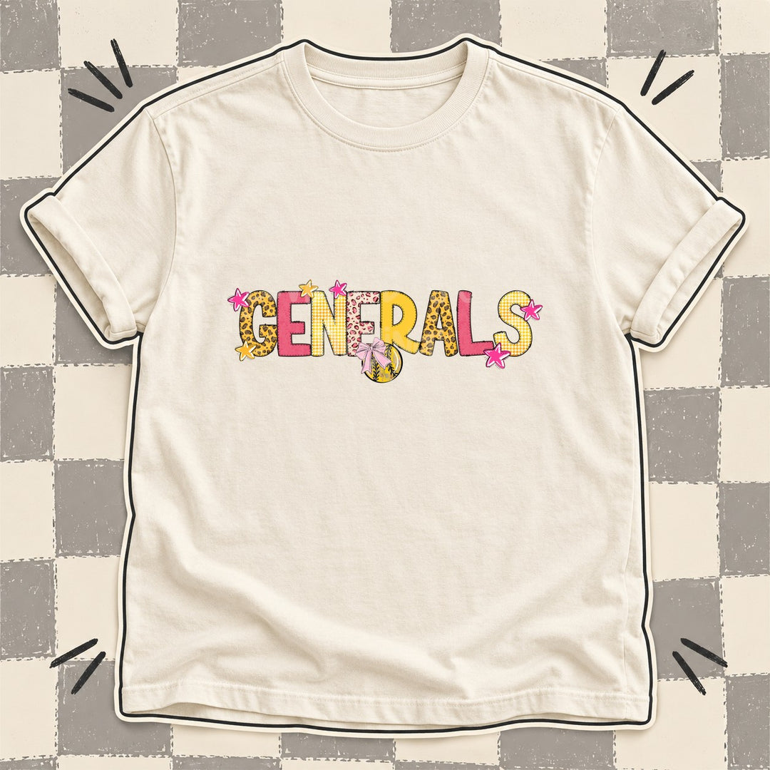 Generals Mixed Doodle Softball Mascots – Sunshine Leopard DTF transfer mockup