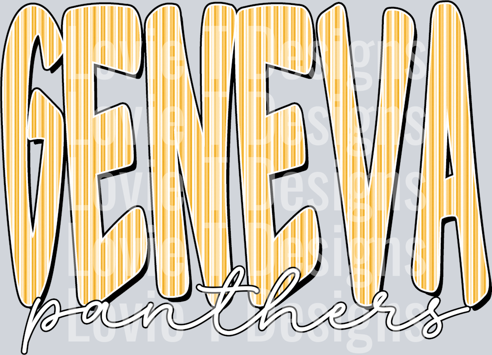 GENEVA PANTHERS YELLOW SEERSUCKER