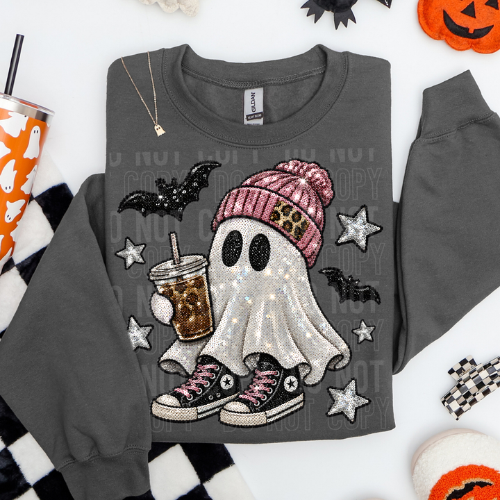 GHOST COFFEE FAUX SEQUIN mockup