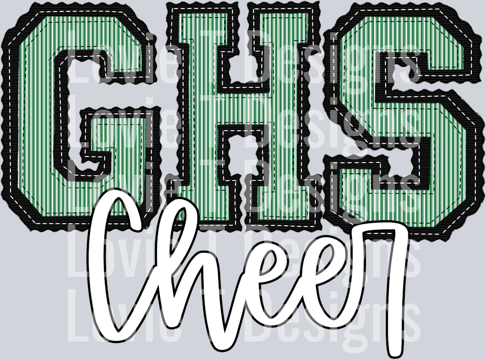 GHS CHEER BLACK BASE GREEN TOP