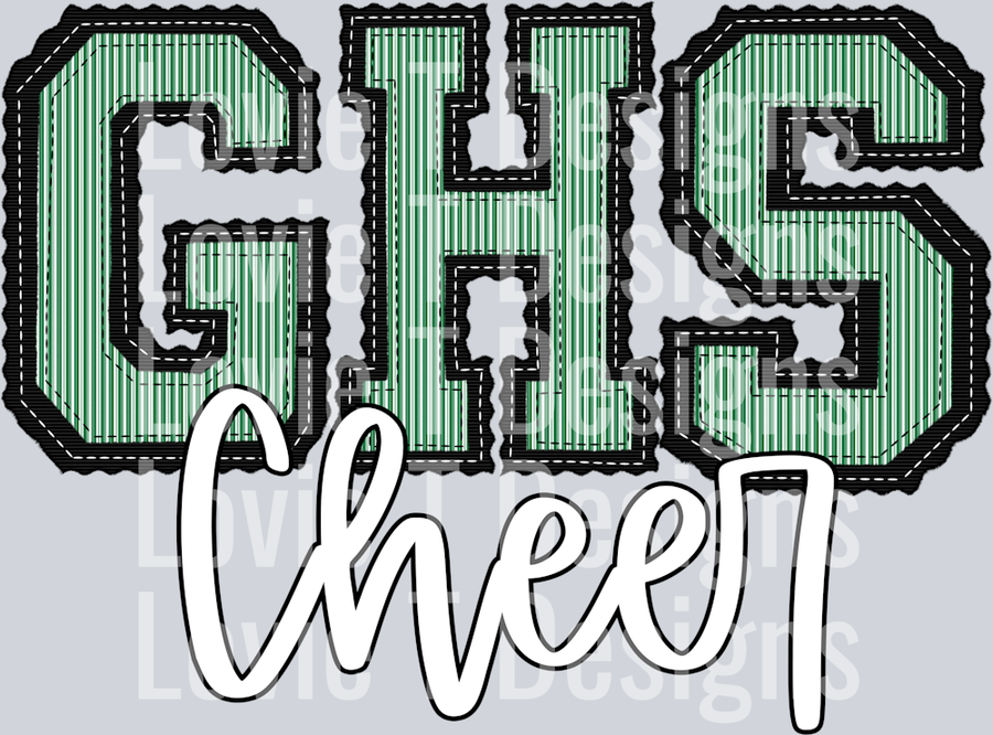 GHS CHEER BLACK BASE GREEN TOP