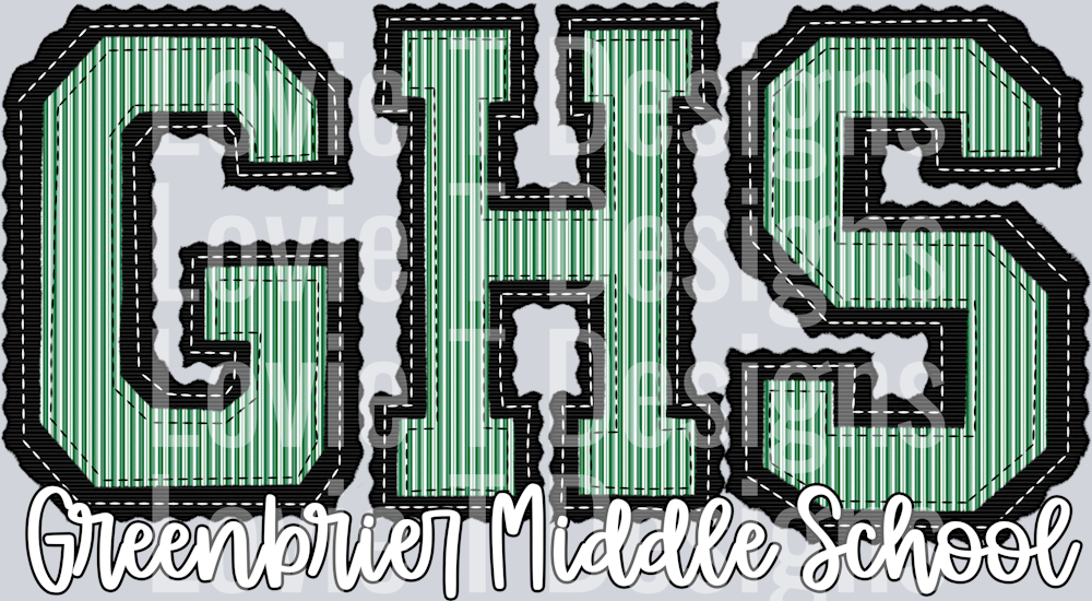 GHS Greenbrier Middle School BLACK BASE GREEN TOP