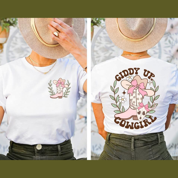 Giddy Up Cowgirl Pocket – DTF Transfer – product image