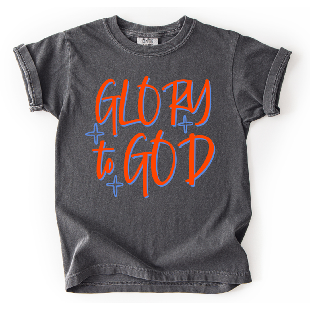 Glory to God Red Blue – DTF Transfer – product image