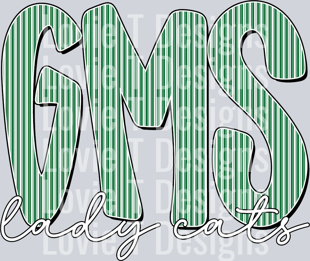 GMS LADY CATS KELLY GREEN SEERSUCKER