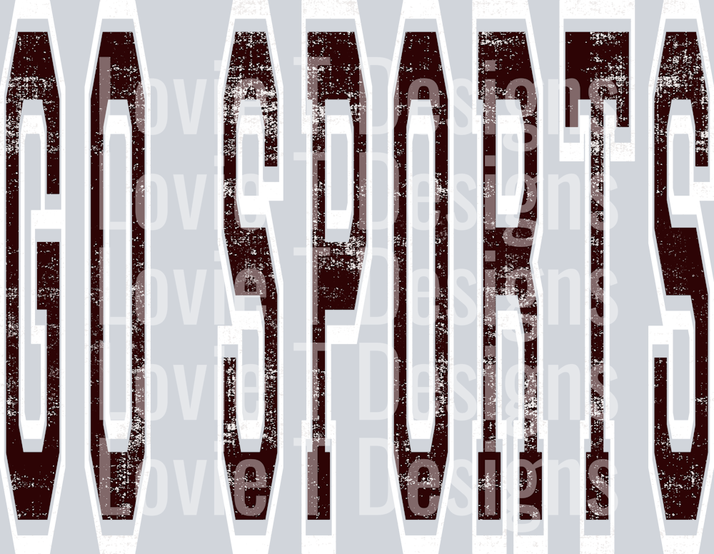 GO SPORTS MAROON AND WHITE VARSITY STYLE
