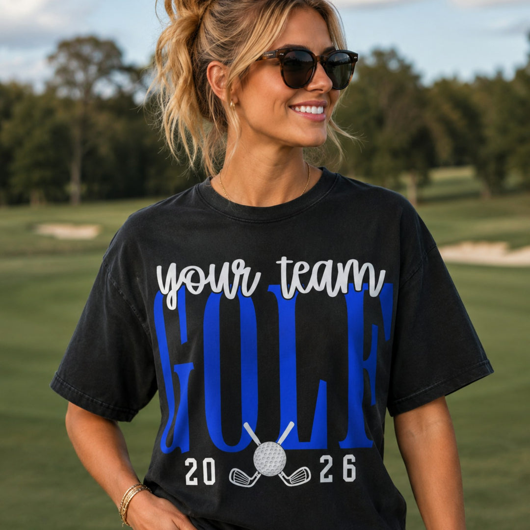 Your Team Golf customizable DTF transfer mockup