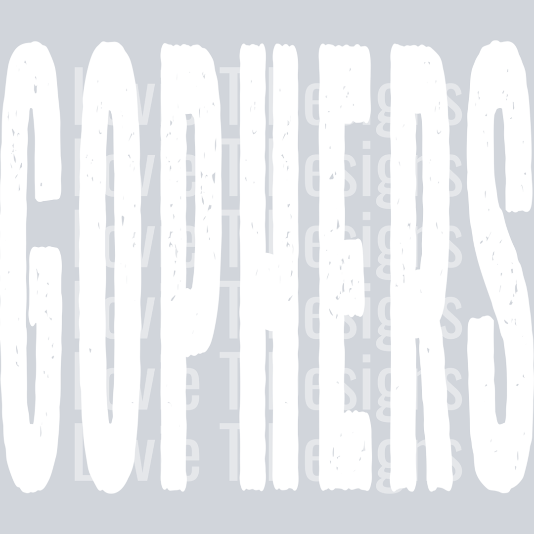 Gophers White Grunge Mascot – DTF Transfer – product image