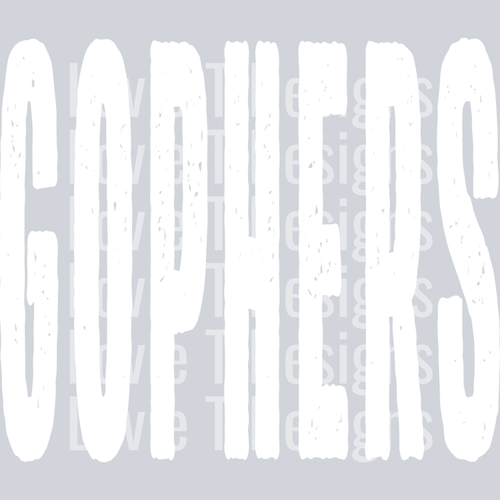 Gophers White Grunge Mascot – DTF Transfer – product image