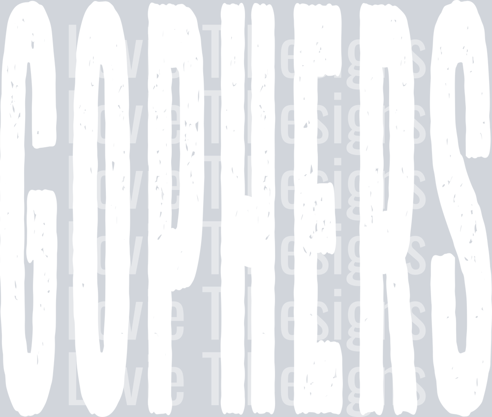 GOPHERS WHITE GRUNGE MASCOT