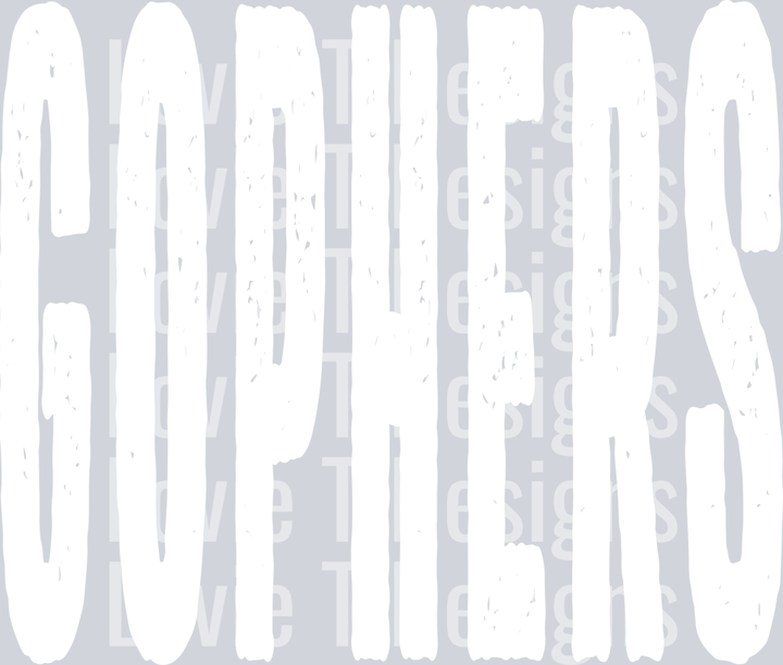 GOPHERS WHITE GRUNGE MASCOT
