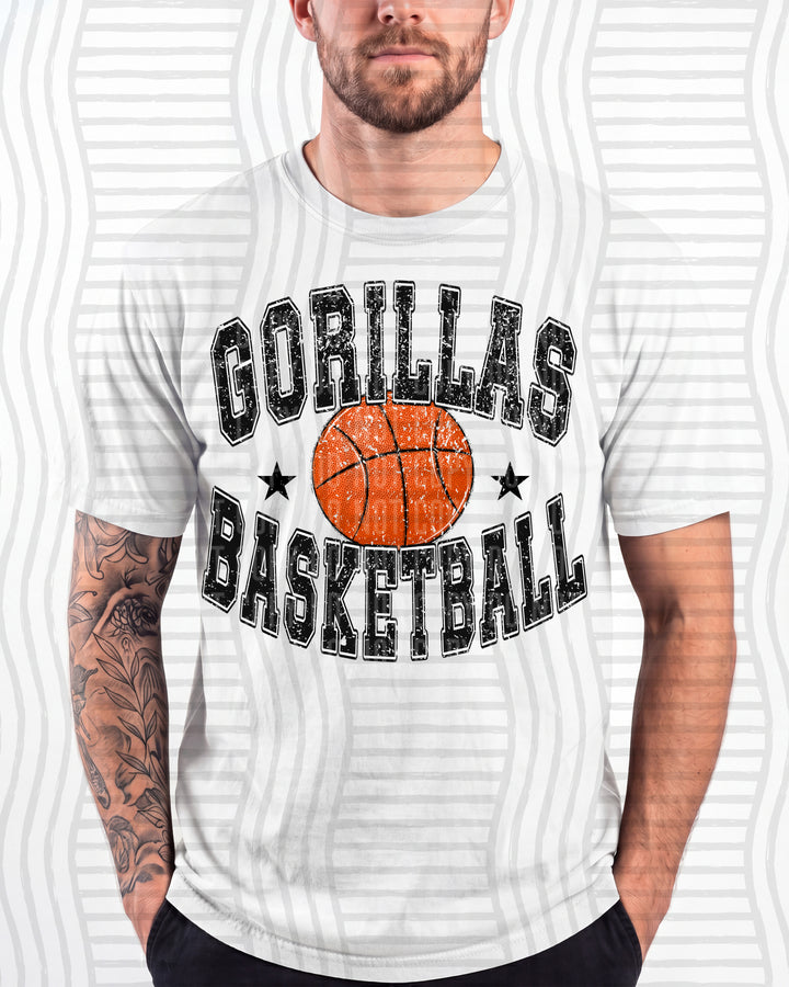 Gorillas Basketball Varsity Mascots DTF transfer